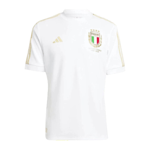 Camisa Itália Edição Comemorativa Branca e Dourada 2023