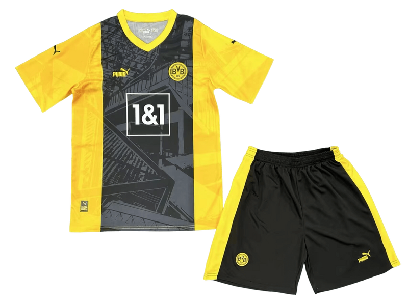 Kit Infantil Borussia Dortmund Especial 50 Anos Amarela 24/25 Unissex